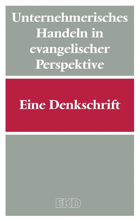 Produktbild: Unternehmerisches Handeln in evangelischer Perspektive