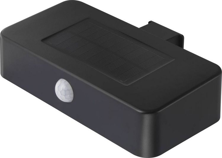 Produktbild: Sygonix SY-4677502 Solar-Au&szlig;enwandleuchte mit Bewegungsmelder SMD LED 1W Schwarz