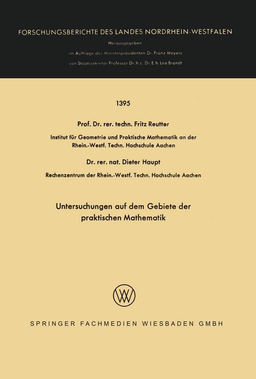 Produktbild: Untersuchungen auf dem Gebiete der praktischen Mathematik
