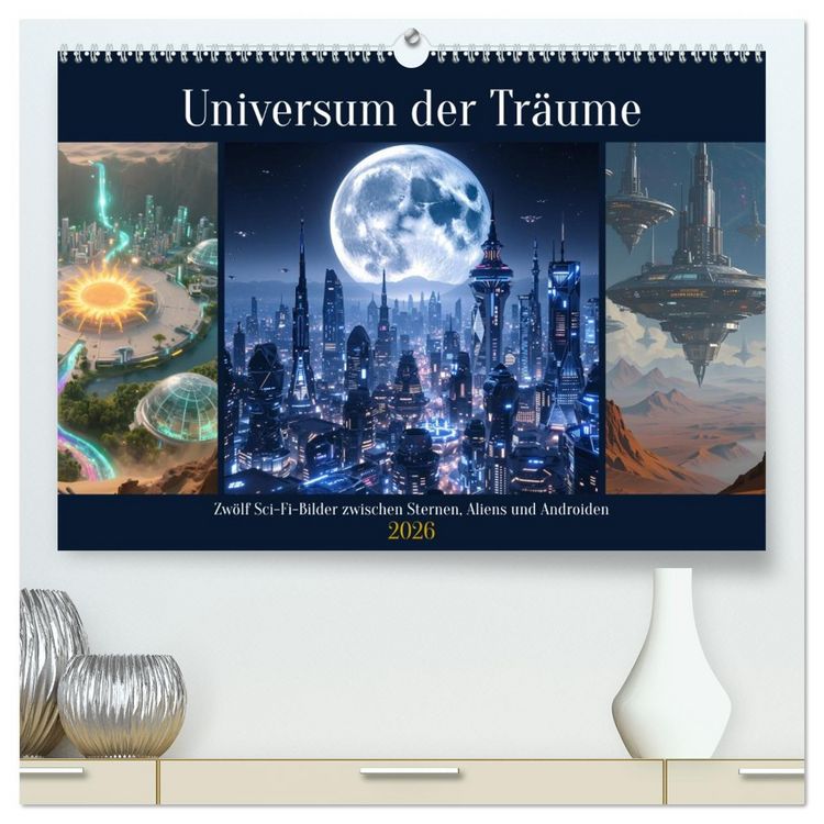 Produktbild: Universum der Tr&auml;ume (hochwertiger Premium Wandkalender 2026 DIN A2 quer), Kunstdruck in Hochglanz