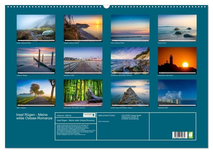 Produktbild: Insel R&uuml;gen - Meine wilde Ostsee-Romanze (Wandkalender 2026 DIN A2 quer), CALVENDO Monatskalender