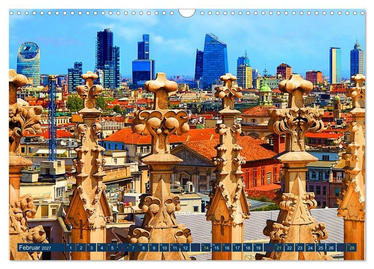Produktbild: One Day Mailand (Wandkalender 2027 DIN A3 quer), CALVENDO Monatskalender