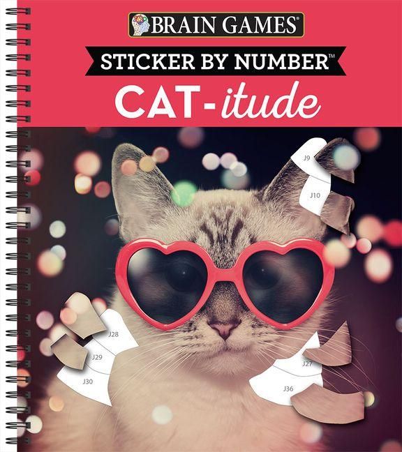 Produktbild: Brain Games - Sticker by Number: Cat-Itude (25 Images to Sticker)