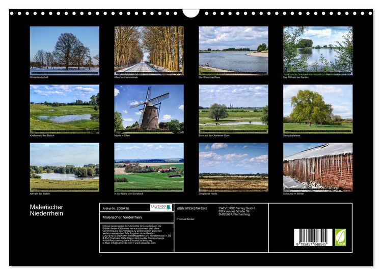 Produktbild: Malerischer Niederrhein (Wandkalender 2026 DIN A3 quer), CALVENDO Monatskalender