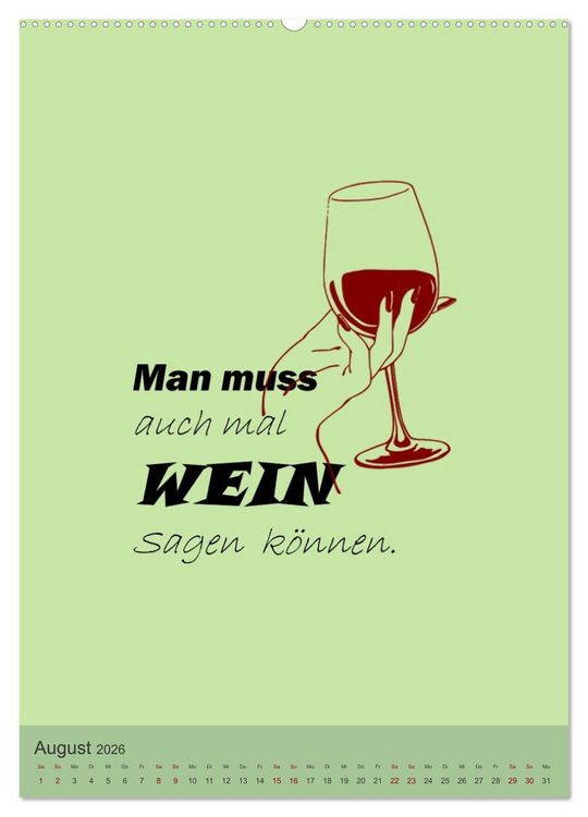 Produktbild: TRINKSPR&Uuml;CHE rund um Bier, Wein und Co. &hellip; (hochwertiger Premium Wandkalender 2026 DIN A2 hoch), Kunstdruck in Hochglanz