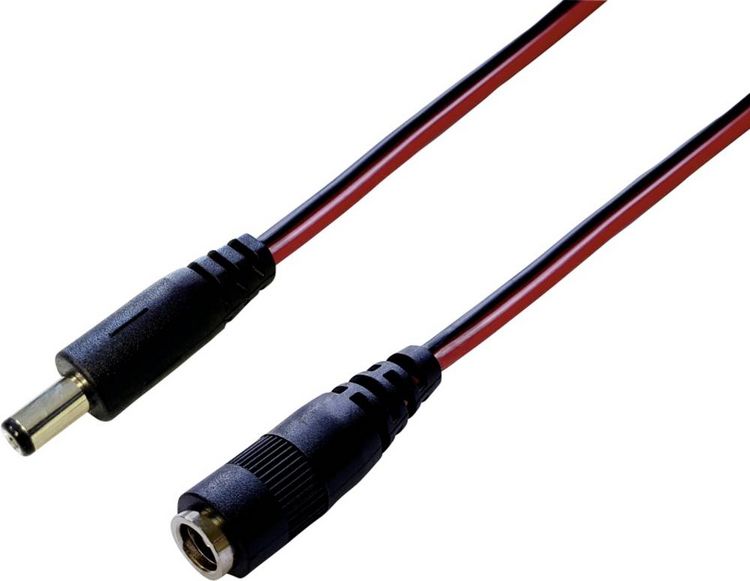 Produktbild: BKL Electronic 072054 Niedervolt-Verl&auml;ngerungskabel Niedervolt-Stecker - Niedervolt-Buchse 5.5 mm 2.5 mm 5.5 mm 2.5 mm 3.00 m 1 St.