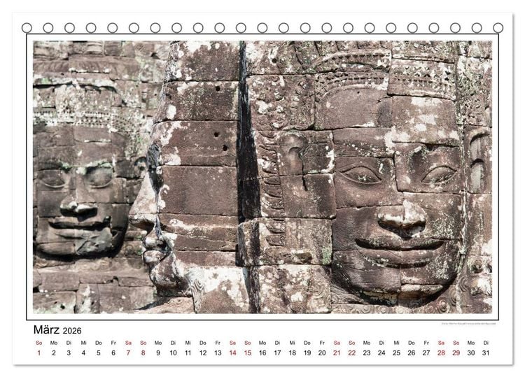 Produktbild: ANGKOR - IM REICH DER KHMER (Tischkalender 2026 DIN A5 quer), CALVENDO Monatskalender