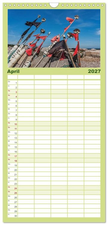 Produktbild: Familienplaner 2027 - Entdeckungen auf der Insel R&uuml;gen mit 5 Spalten (Wandkalender, 21 x 45 cm) CALVENDO