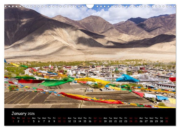 Produktbild: Tibet Land of Legends (Wall Calendar 2026 DIN A3 landscape), CALVENDO 12 Month Wall Calendar