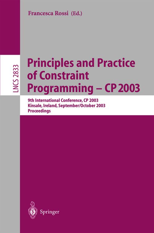 Produktbild: Principles and Practice of Constraint Programming - CP 2003