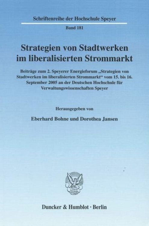 Produktbild: Strategien von Stadtwerken im liberalisierten Strommarkt.