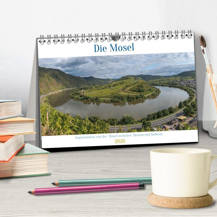 Produktbild: Die Mosel zwischen Bremm und Koblenz (Tischkalender 2026 DIN A5 quer), CALVENDO Monatskalender