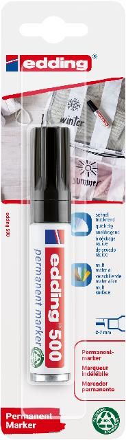 Produktbild: edding Permanentmarker 500 schwarz 2-7mm Blister