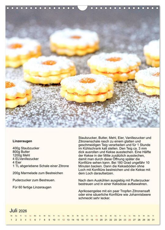 Produktbild: Pl&auml;tzchen. Kekse f&uuml;r das ganze Jahr! (Wandkalender 2026 DIN A3 hoch), CALVENDO Monatskalender