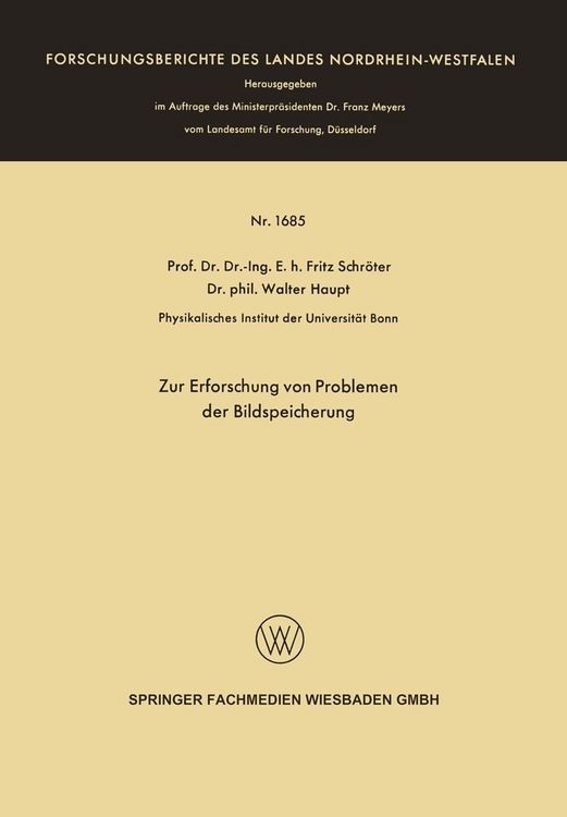 Produktbild: Zur Erforschung von Problemen der Bildspeicherung