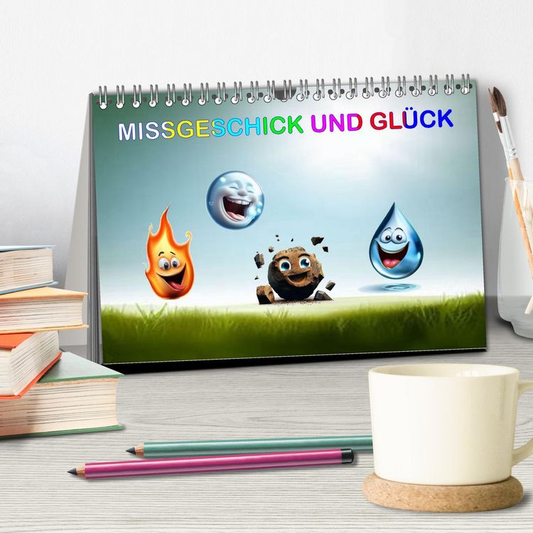 Produktbild: Missgeschick und Gl&uuml;ck (Tischkalender 2026 DIN A5 quer), CALVENDO Monatskalender