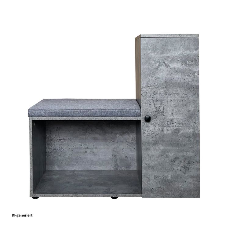 Produktbild: HTI-Living Schuhschrank mit Sitzbank Thekla Betonoptik Schuhschrank mit Sitzbank Thekla Betonoptik