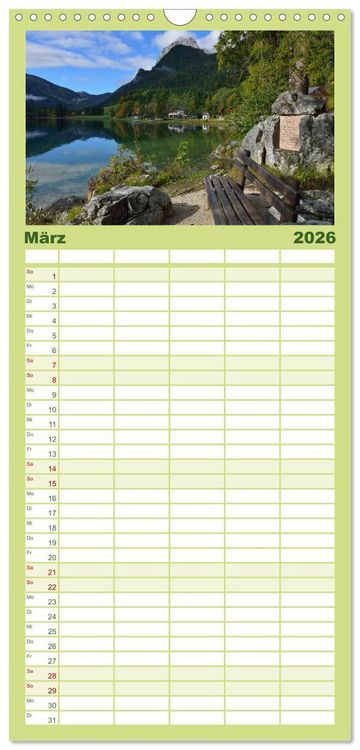 Produktbild: Familienplaner 2026 - Rund um den Hintersee und Zauberwald mit 5 Spalten (Wandkalender, 21 x 45 cm) CALVENDO