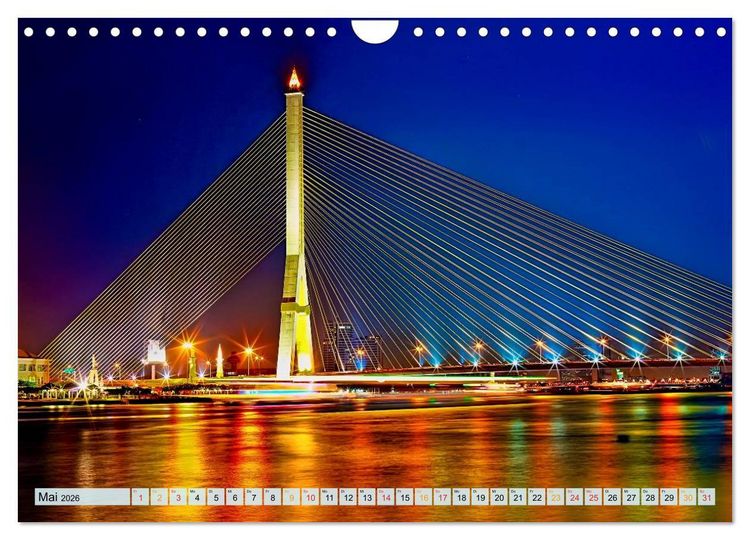Produktbild: Bangkok - K&ouml;nigreich Thailand (Wandkalender 2026 DIN A4 quer), CALVENDO Monatskalender