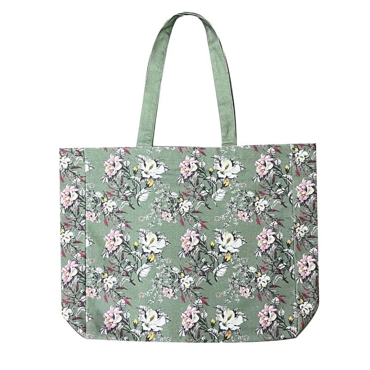 Produktbild: Shopper mit Vogel und Blumenprint ohne Magnet Druckknopf