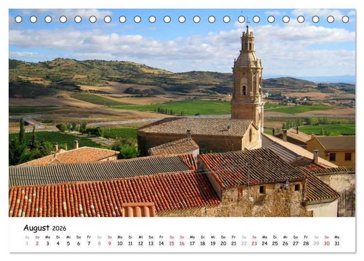 Produktbild: Camino Frances - Jakobsweg (Tischkalender 2026 DIN A5 quer), CALVENDO Monatskalender