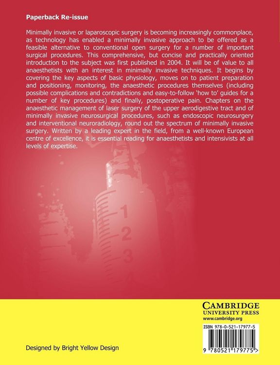 Produktbild: Anaesthesia for Minimally Invasive Surgery