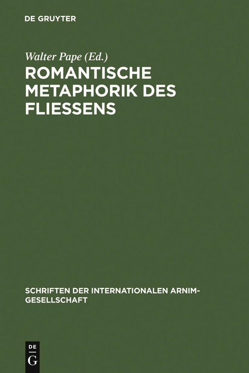 Produktbild: Romantische Metaphorik des Flie&szlig;ens
