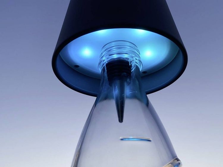 Produktbild: M-e modern-electronics LUNA-80 S 41436 Akku-Tischlampe LED LED fest eingebaut 3W Schwarz