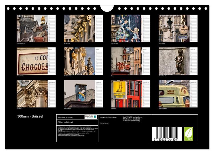 Produktbild: 300mm - Br&uuml;ssel (Wandkalender 2026 DIN A4 quer), CALVENDO Monatskalender