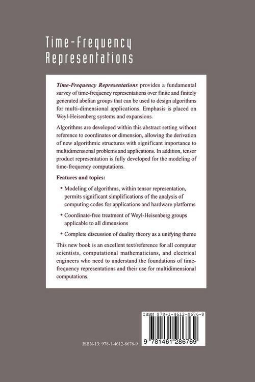 Produktbild: Time-Frequency Representations
