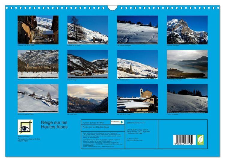 Produktbild: Neige sur les Hautes Alpes (Calendrier mural 2026 DIN A3 vertical), CALVENDO calendrier mensuel