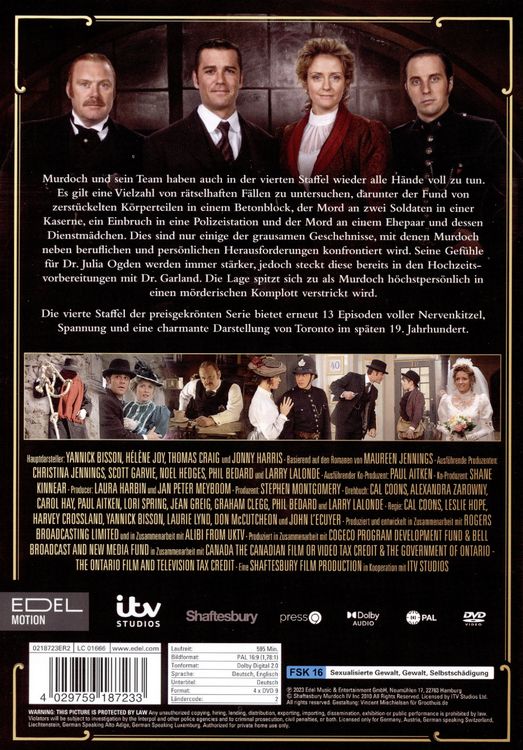 Produktbild: Murdoch Mysteries - Staffel 4 [4 DVDs]