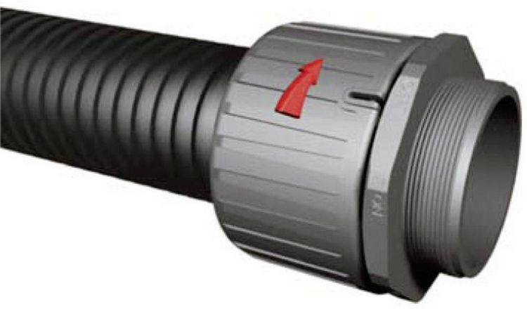 Produktbild: HellermannTyton 166-22203 HG16-90-M20 Schlauchverschraubung Schwarz M20 16.70mm 1St.