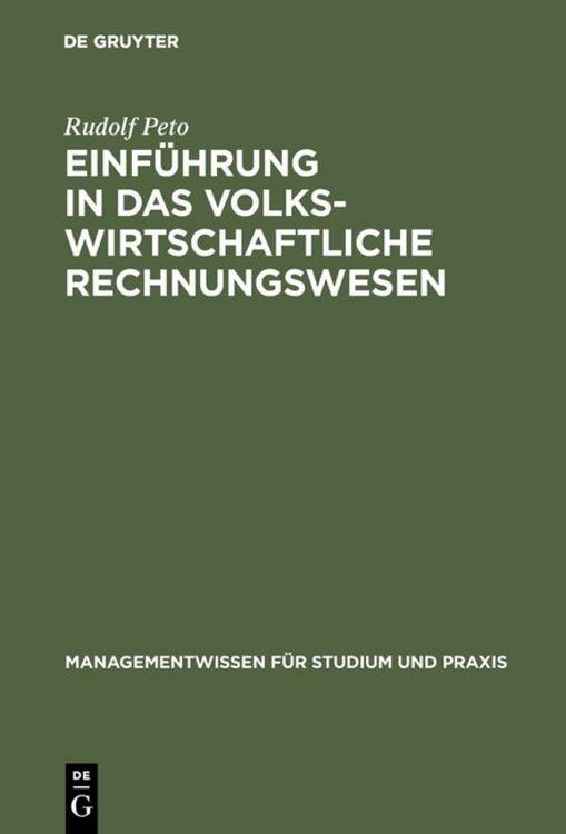 Produktbild: Einf&uuml;hrung in das volkswirtschaftliche Rechnungswesen
