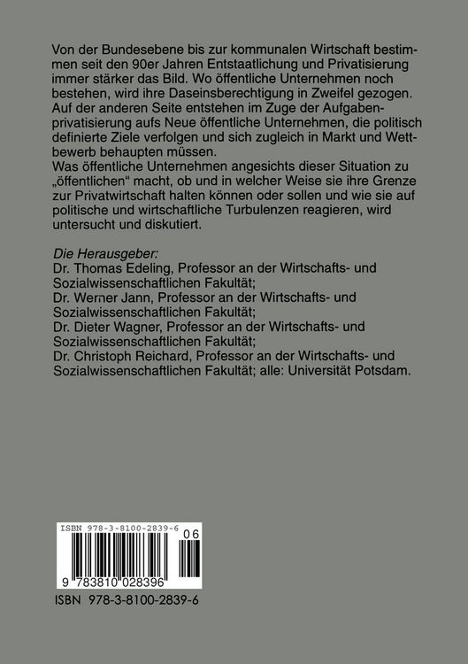 Produktbild: &Ouml;ffentliche Unternehmen
