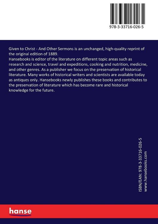 Produktbild: Given to Christ