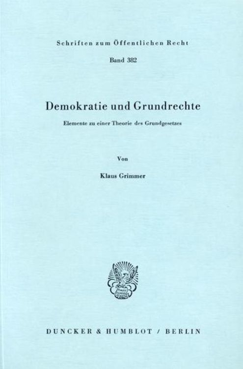 Produktbild: Demokratie und Grundrechte.