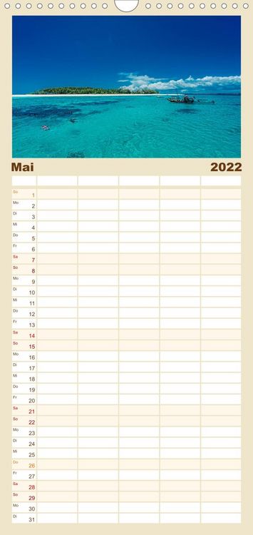 Produktbild: Familienplaner Karibu Sansibar (Wandkalender 2022 , 21 cm x 45 cm, hoch)