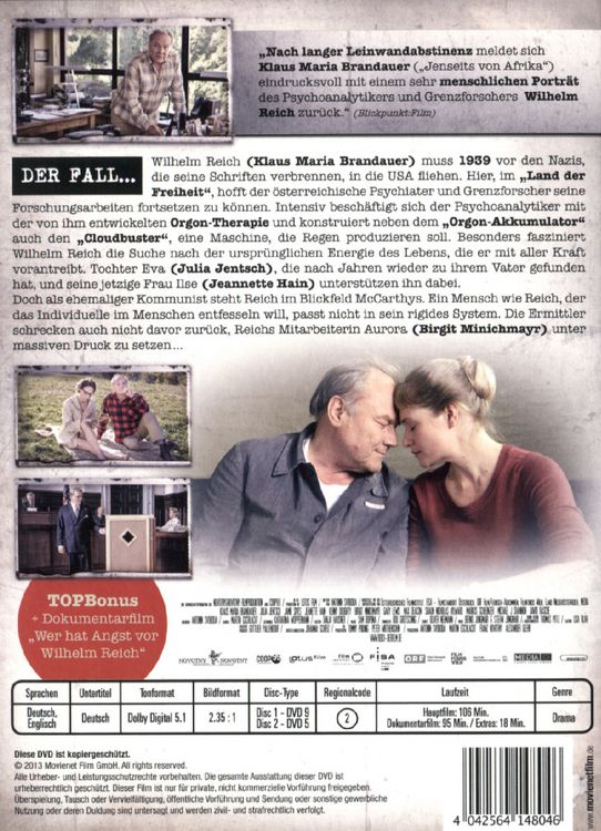 Produktbild: Der Fall Wilhelm Reich [2 DVDs]