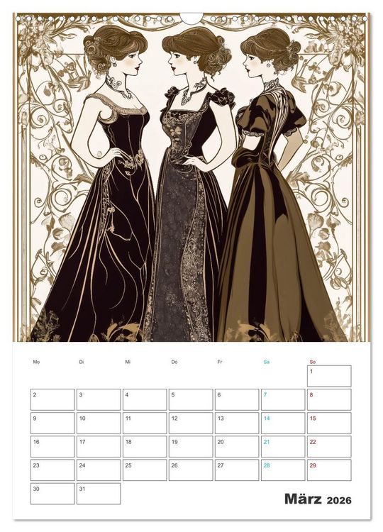 Produktbild: Eleganz der Epoche (Wandkalender 2026 DIN A3 hoch), CALVENDO Monatskalender