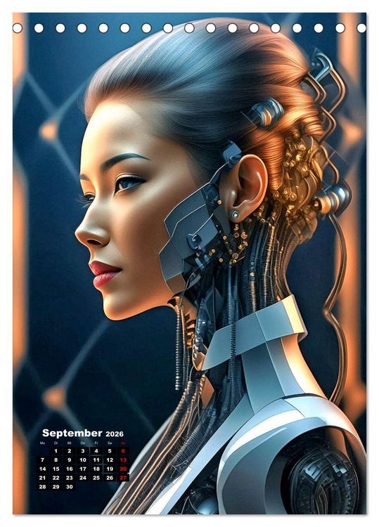 Produktbild: Anmutige Roboter (Tischkalender 2026 DIN A5 hoch), CALVENDO Monatskalender