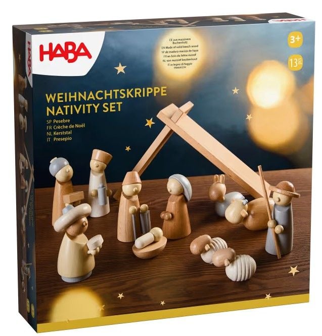Produktbild: HABA 2014250001 - Weihnachtskrippe, 13-teilig, Holz