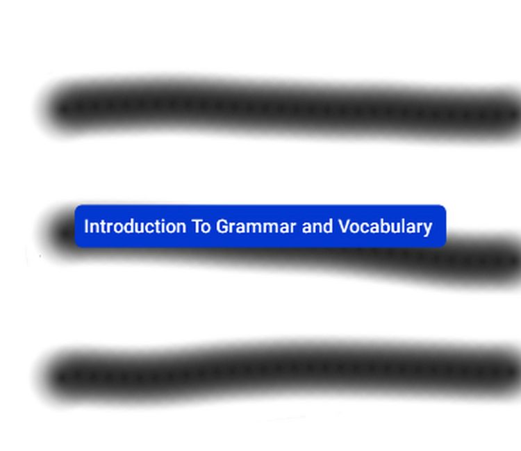 Produktbild: Introduction To Grammar and Vocabulary