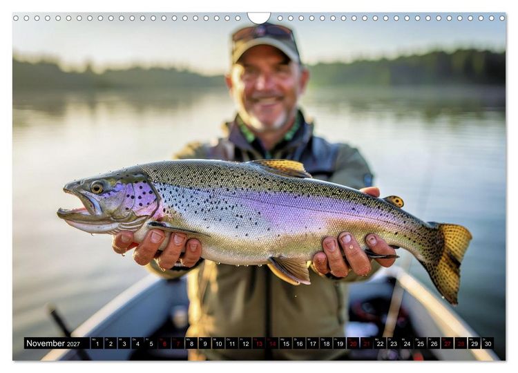 Produktbild: Forellen im Fluss (Wandkalender 2027 DIN A3 quer), CALVENDO Monatskalender