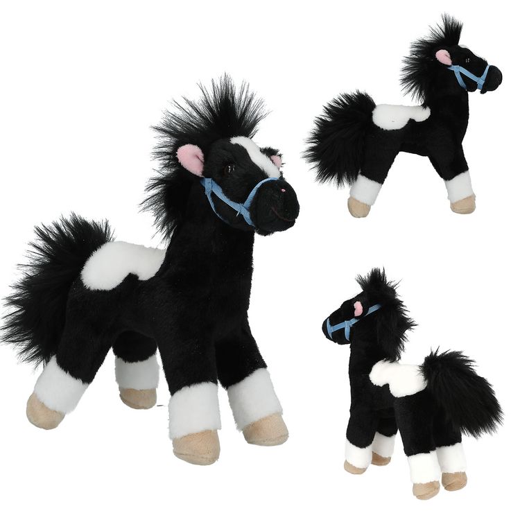 Produktbild: Miss Melody Pl&uuml;schpferd Schwarz Wei&szlig; 18 cm