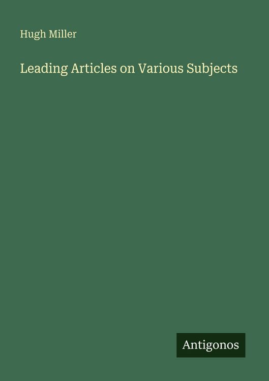 Produktbild: Leading Articles on Various Subjects