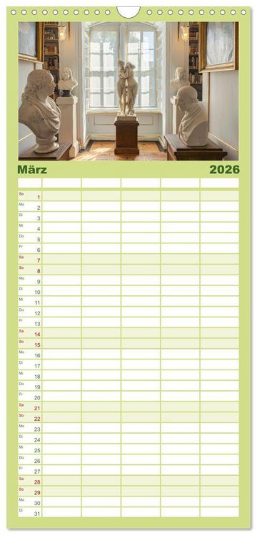 Produktbild: Familienplaner 2026 - Weimar - Kulturstadt im Herzen Europas mit 5 Spalten (Wandkalender, 21 x 45 cm) CALVENDO