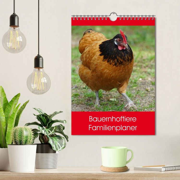 Produktbild: Bauernhoftiere Familienplaner (Wandkalender 2026 DIN A4 hoch), CALVENDO Monatskalender