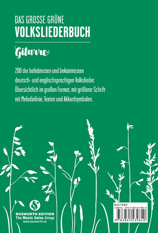 Produktbild: Das gro&szlig;e gr&uuml;ne Volksliederbuch Gitarre