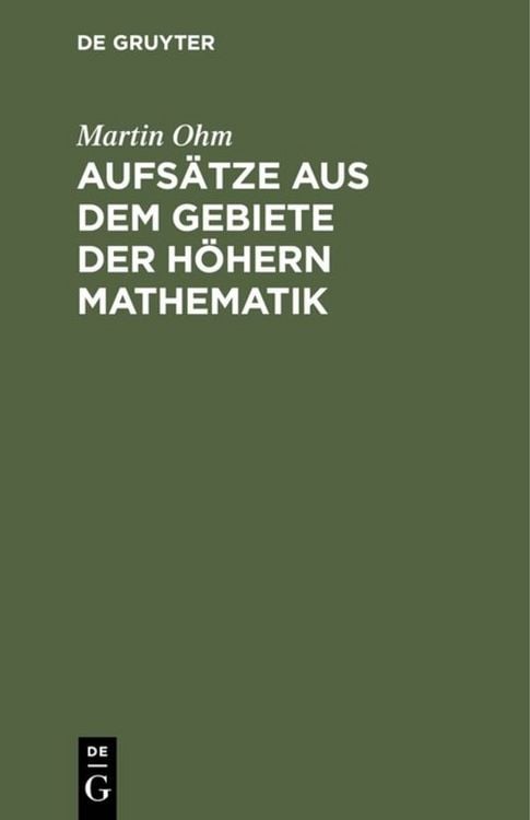 Produktbild: Aufs&auml;tze aus dem Gebiete der h&ouml;hern Mathematik